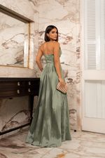 VESTIDO TAFETÁ LONGO TOMARA QUE CAIA DALLASS