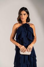 VESTIDO CREPE CHIFON CURLING