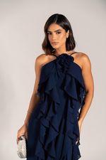 VESTIDO CREPE CHIFON CURLING