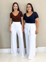 CALÇA PANTALONA CREPE SLAB CAROLYN