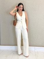 CONJUNTO CALÇA E COLETE SULLER