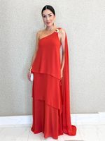 VESTIDO CREPE CHIFON NULA MANGA MELIE
