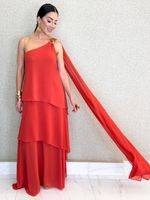 VESTIDO CREPE CHIFON NULA MANGA MELIE