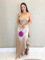 VESTIDO DE CETIM DE ALCINHA SATIN