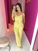 CONJUNTO CALÇA E BLUSA LORIS TWILL ASSIMÉTRICA VIENA