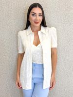 CONJUNTO CAMISA E CROPPED DE LINHO LAYER