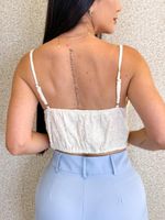 CONJUNTO CAMISA E CROPPED DE LINHO LAYER