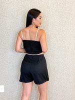 CONJUNTO SHORT SAIA E CROPPED  LORIS TWILL BLEAK