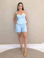 CONJUNTO SHORT DE ALFAIATARIA JAIDY