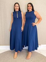 VESTIDO LONGUETE DE MOLETINHO MALVY 