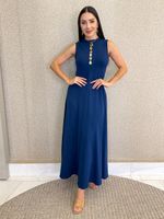 VESTIDO LONGUETE DE MOLETINHO MALVY 