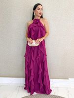 VESTIDO CREPE CHIFON CURLING