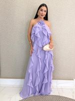 VESTIDO CREPE CHIFON CURLING
