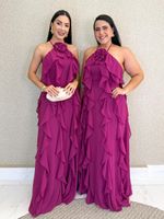 VESTIDO CREPE CHIFON CURLING