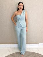 CONJUNTO CALÇA E BLUSA NULA MANGA JASMINE