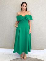 VESTIDO MIDI OMBRO A OMBRO DE ALFAIATARIA RADIANCE
