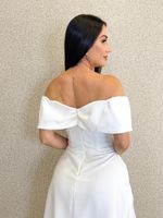 VESTIDO MIDI OMBRO A OMBRO DE ALFAIATARIA RADIANCE