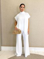 CONJUNTO CALÇA E BLUSA ASSIMÉTRICA ANARRUGA ABLASS