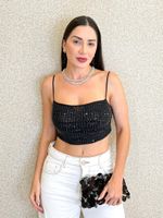 CROPPED DE TULE STRASS STELY