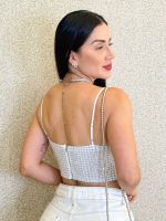 CROPPED DE TULE STRASS STELY