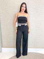 CONJUNTO CROPPED E CALÇA LORIS TWILL VENYA