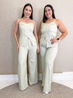 CONJUNTO CALÇA E BLUSA LORIS TWILL MADSON