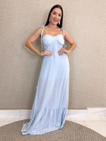 VESTIDO LONGO EM VISCOLINHO CORSET
