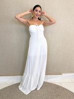 VESTIDO LONGO EM VISCOLINHO CORSET