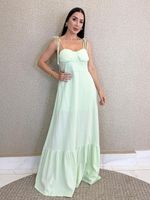 VESTIDO LONGO EM VISCOLINHO CORSET