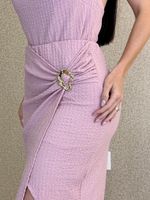 CONJUNTO BLUSA AMARRAÇÃO E SAIA JACQUARD MYLIA