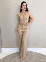 CONJUNTO CALÇA E COLETE RENDADO RAMBEL