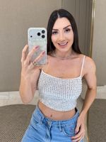 CROPPED DE TULE STRASS STELY