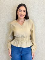 BLUSA TENCEL COM ELÁSTICO NA CINTURA ELVIN
