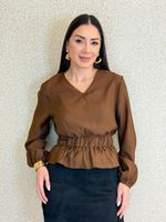 BLUSA TENCEL COM ELÁSTICO NA CINTURA ELVIN