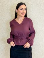 BLUSA TENCEL COM ELÁSTICO NA CINTURA ELVIN