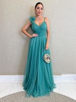 VESTIDO LONGO TULE AURORA BRIGHT  