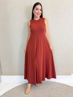 VESTIDO LONGUETE DE MOLETINHO MALVY 