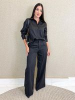 CONJUNTO CALÇA E CAMISA LISTRADO LORIS TWILL JESSY