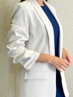 BLAZER ALONGADO MANGA DRAPEADA MENCIE 