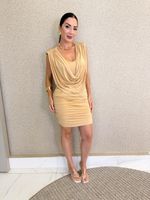 VESTIDO DRAPEADO MALHA DINNER 