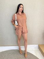 CONJUNTO CAMISA E SHORT DE LINHO BUNNY