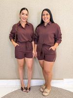CONJUNTO CAMISA E SHORT DE LINHO BUNNY