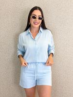 CONJUNTO CAMISA E SHORT DE LINHO BUNNY