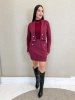 CONJUNTO MINI BLAZER E SAIA DE TRICÔ LUANDA