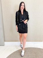 CONJUNTO MINI BLAZER E SAIA DE TRICÔ LUANDA
