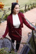 CONJUNTO MINI BLAZER E SAIA DE TRICÔ LUANDA