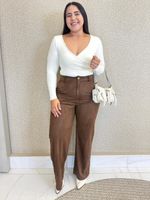 CALÇA PANTALONA DE SUEDE TARSILIA