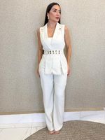 CONJUNTO COLETE E CALÇA LORIS TWILL WILVER