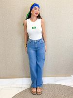 CALÇA WIDE LEG JEANS LIVRON