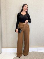 CALÇA PANTALONA ALFAIATARIA GABARDINE GAMBER